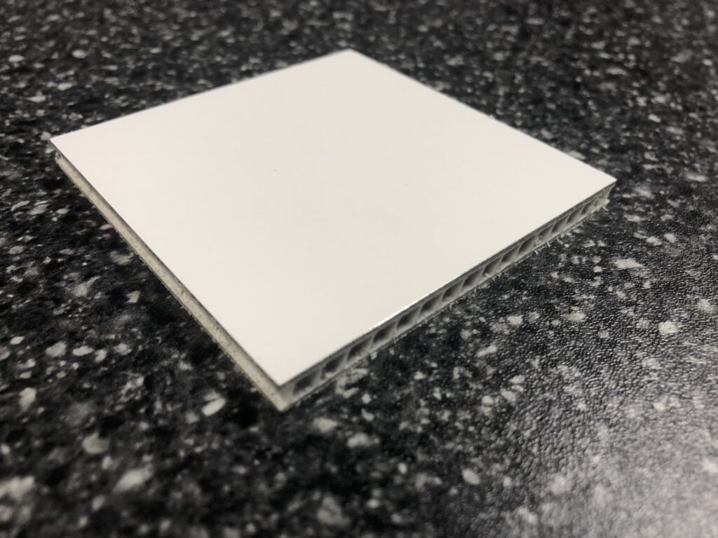 A white cleanroom panel